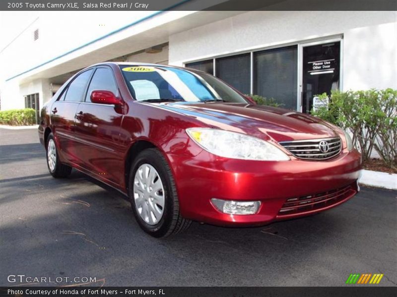 Salsa Red Pearl / Gray 2005 Toyota Camry XLE
