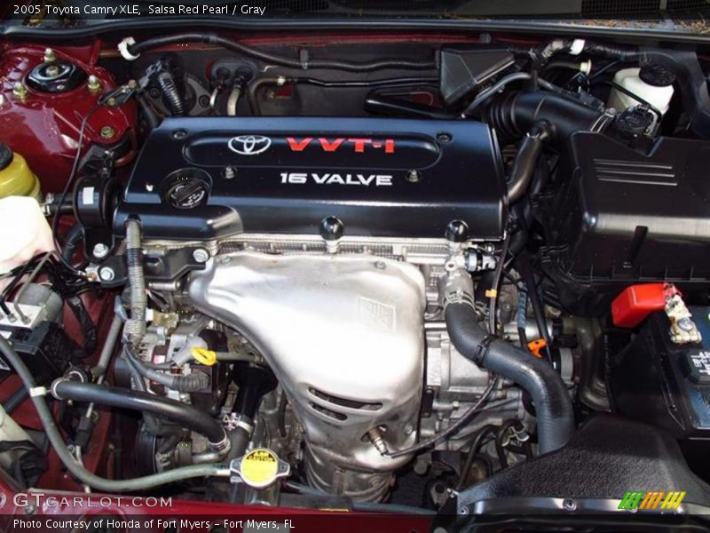 Salsa Red Pearl / Gray 2005 Toyota Camry XLE