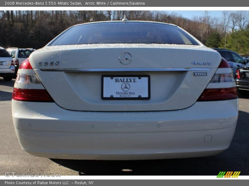 Arctic White / Cashmere/Savanna 2008 Mercedes-Benz S 550 4Matic Sedan