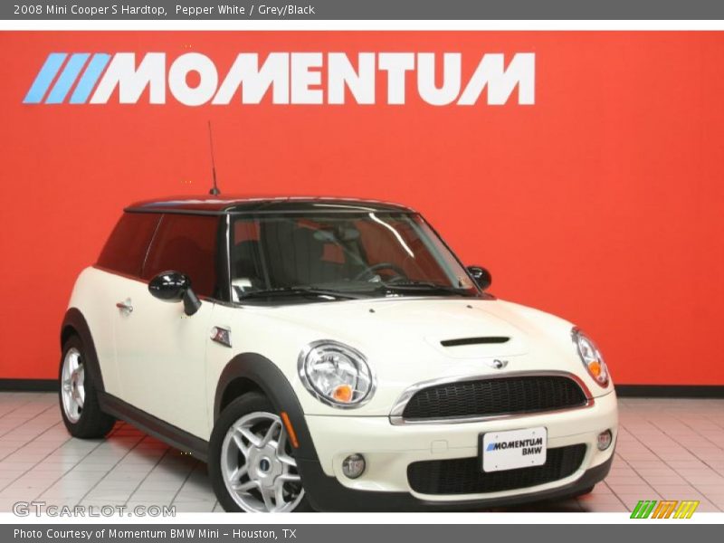 Pepper White / Grey/Black 2008 Mini Cooper S Hardtop