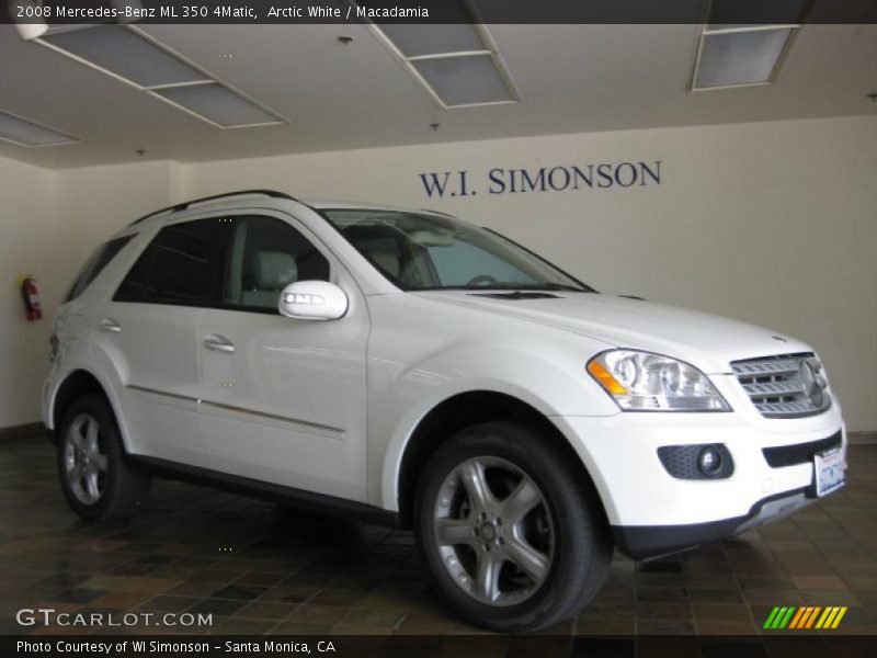 Arctic White / Macadamia 2008 Mercedes-Benz ML 350 4Matic