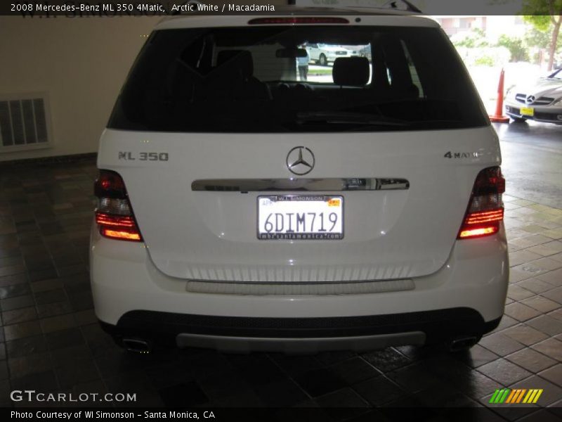Arctic White / Macadamia 2008 Mercedes-Benz ML 350 4Matic