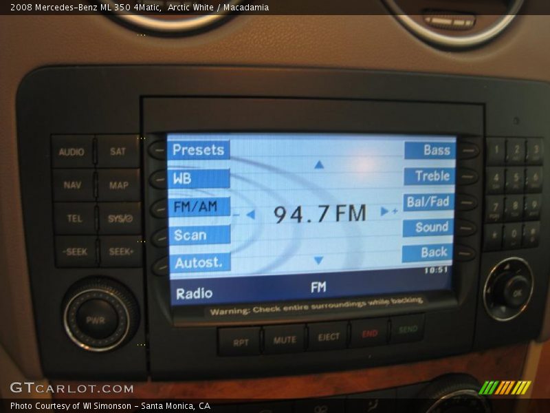 Arctic White / Macadamia 2008 Mercedes-Benz ML 350 4Matic