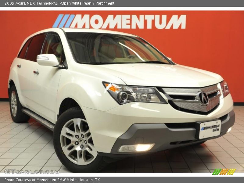 Aspen White Pearl / Parchment 2009 Acura MDX Technology