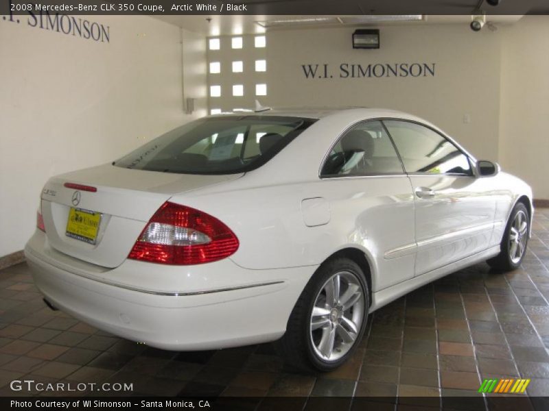 Arctic White / Black 2008 Mercedes-Benz CLK 350 Coupe