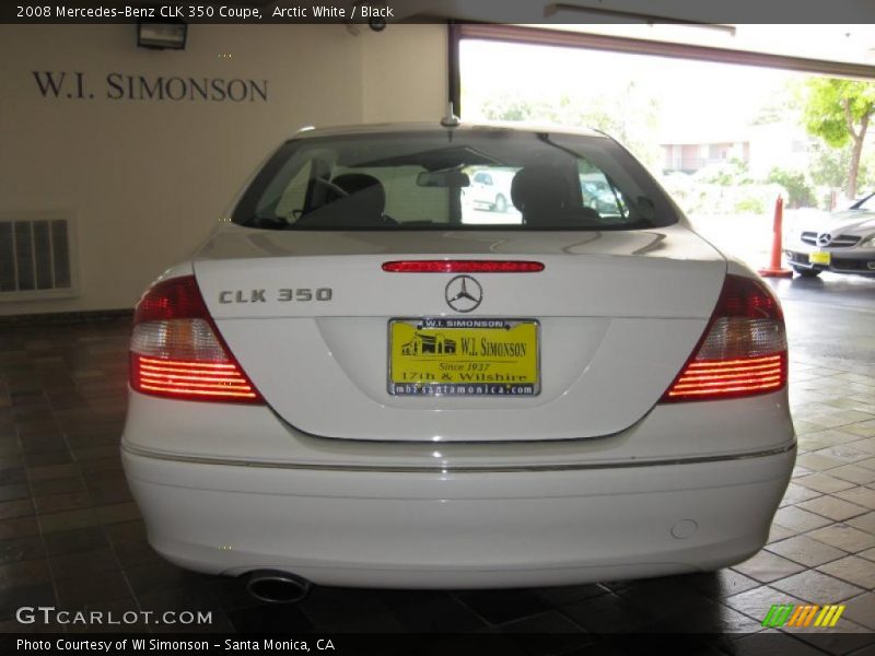 Arctic White / Black 2008 Mercedes-Benz CLK 350 Coupe
