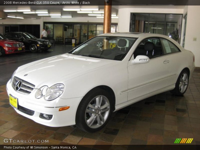 Arctic White / Black 2008 Mercedes-Benz CLK 350 Coupe