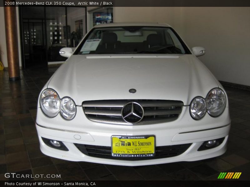 Arctic White / Black 2008 Mercedes-Benz CLK 350 Coupe