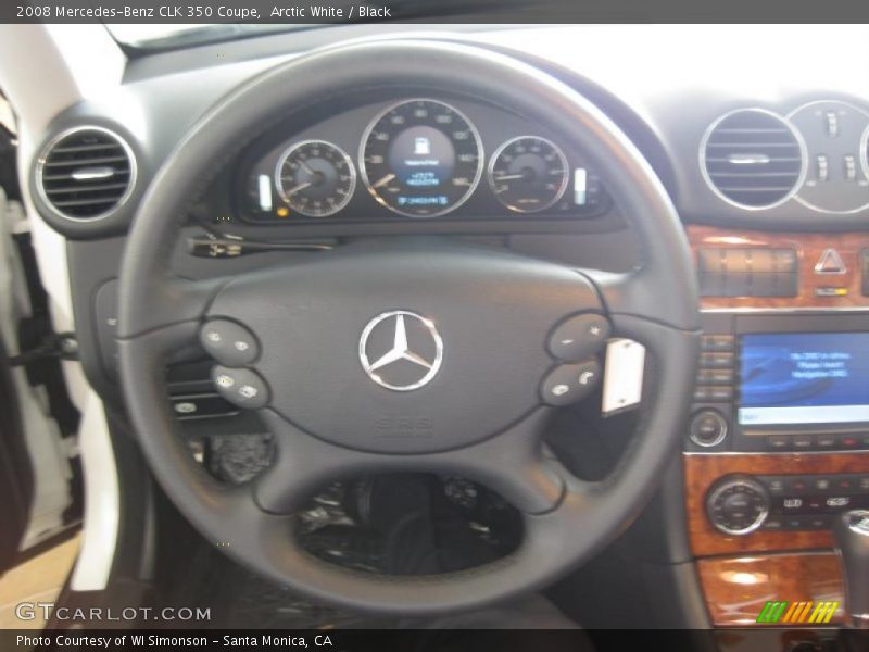 Arctic White / Black 2008 Mercedes-Benz CLK 350 Coupe