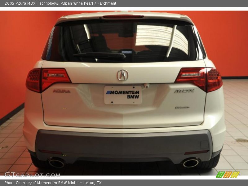 Aspen White Pearl / Parchment 2009 Acura MDX Technology