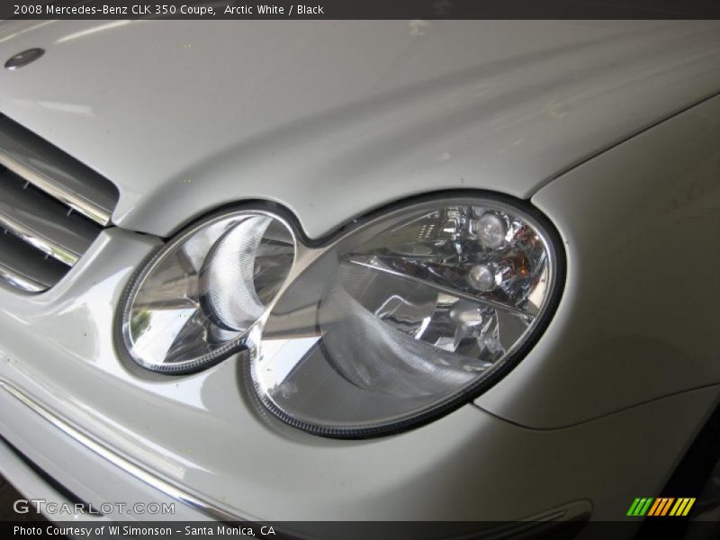 Arctic White / Black 2008 Mercedes-Benz CLK 350 Coupe