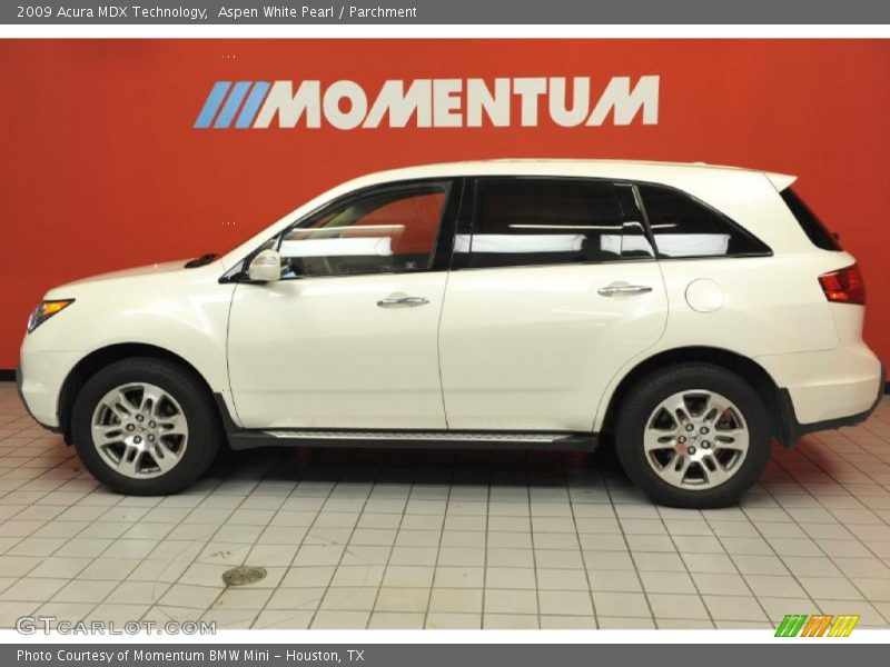 Aspen White Pearl / Parchment 2009 Acura MDX Technology
