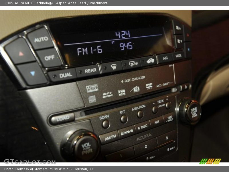 Aspen White Pearl / Parchment 2009 Acura MDX Technology