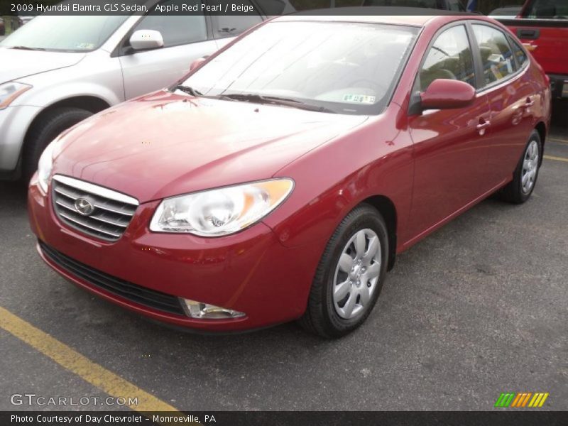 Apple Red Pearl / Beige 2009 Hyundai Elantra GLS Sedan