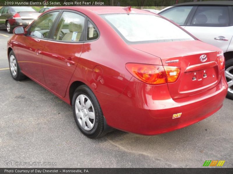 Apple Red Pearl / Beige 2009 Hyundai Elantra GLS Sedan