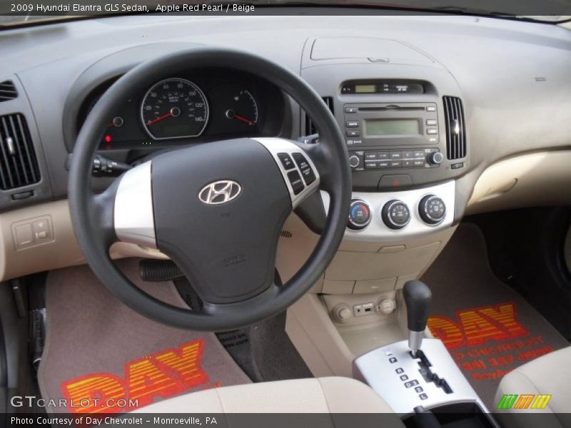 Apple Red Pearl / Beige 2009 Hyundai Elantra GLS Sedan
