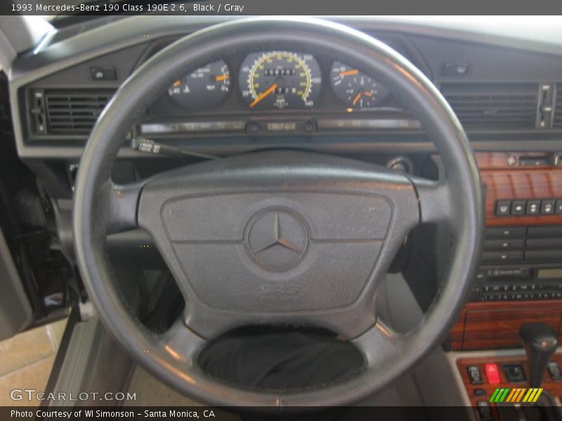 Black / Gray 1993 Mercedes-Benz 190 Class 190E 2.6