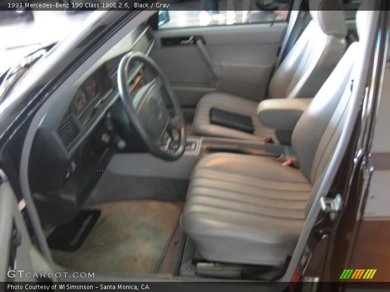 Black / Gray 1993 Mercedes-Benz 190 Class 190E 2.6
