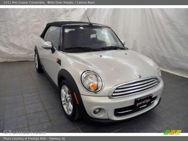 White Silver Metallic / Carbon Black 2011 Mini Cooper Convertible