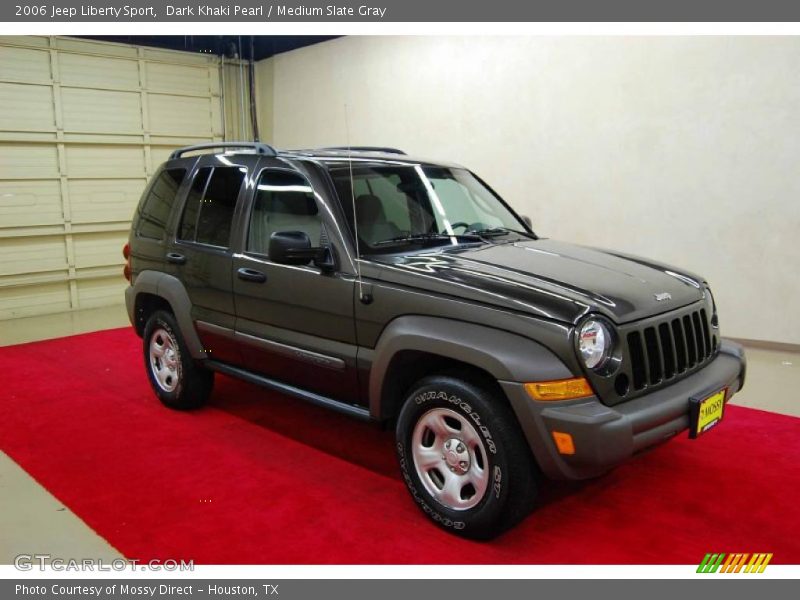Dark Khaki Pearl / Medium Slate Gray 2006 Jeep Liberty Sport