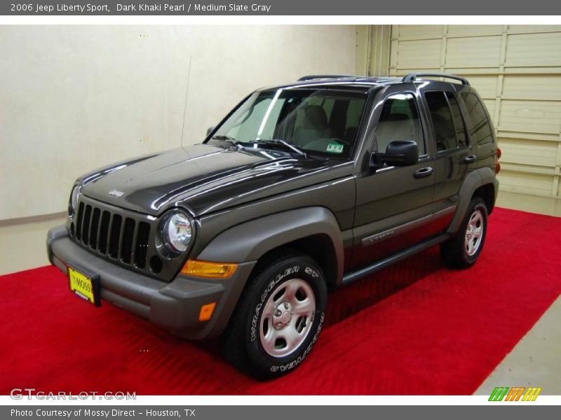 Dark Khaki Pearl / Medium Slate Gray 2006 Jeep Liberty Sport