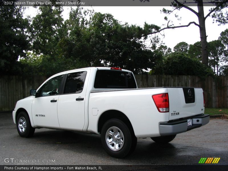 White / Steel Gray 2007 Nissan Titan Crew Cab