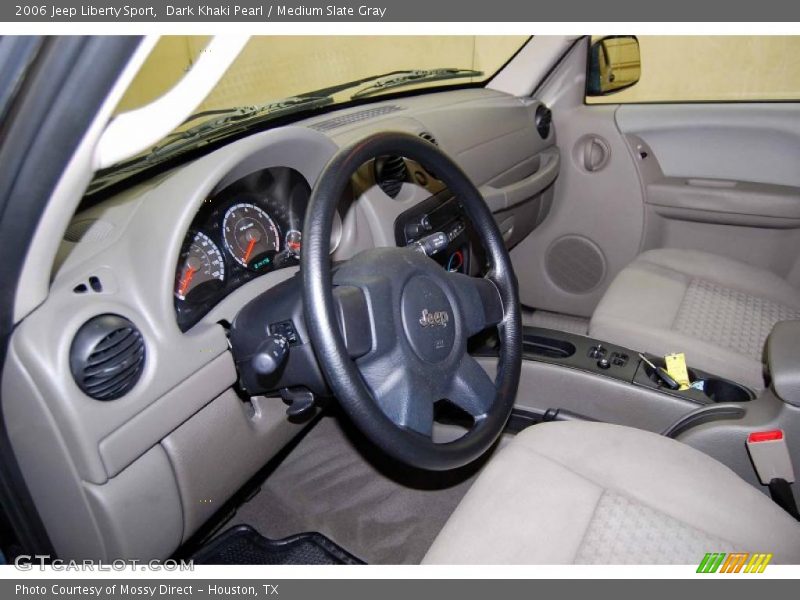 Dark Khaki Pearl / Medium Slate Gray 2006 Jeep Liberty Sport