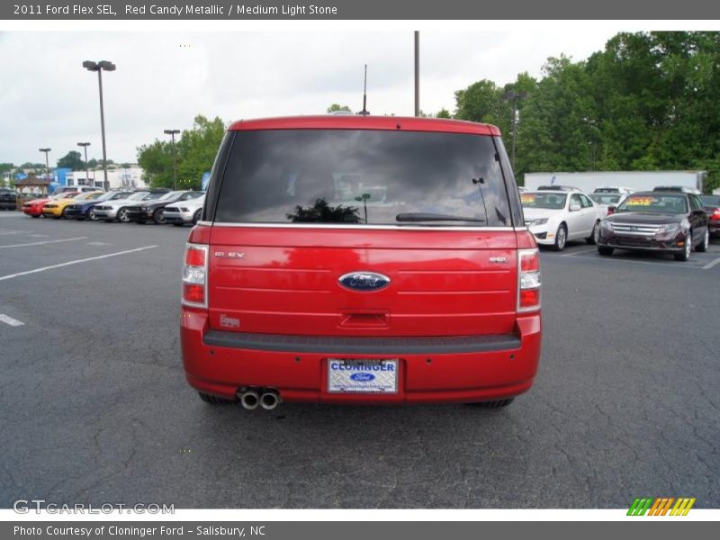 Red Candy Metallic / Medium Light Stone 2011 Ford Flex SEL