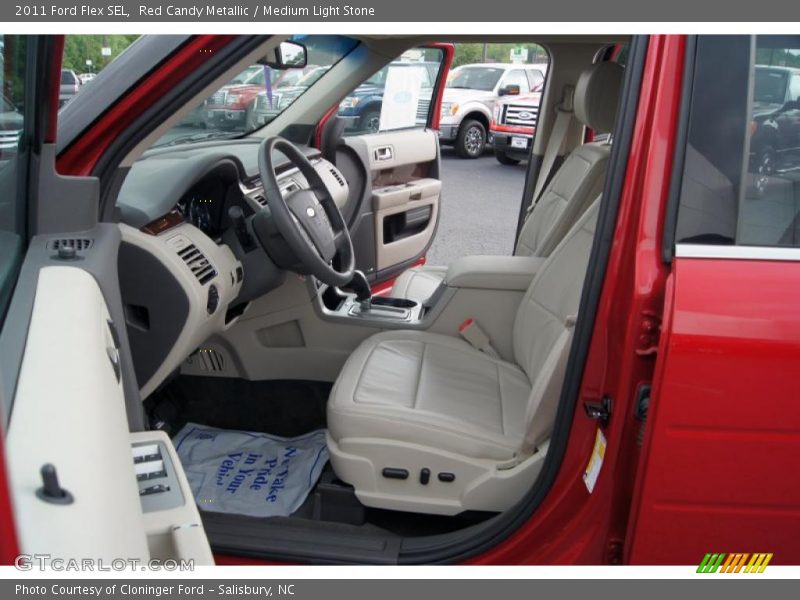 Red Candy Metallic / Medium Light Stone 2011 Ford Flex SEL