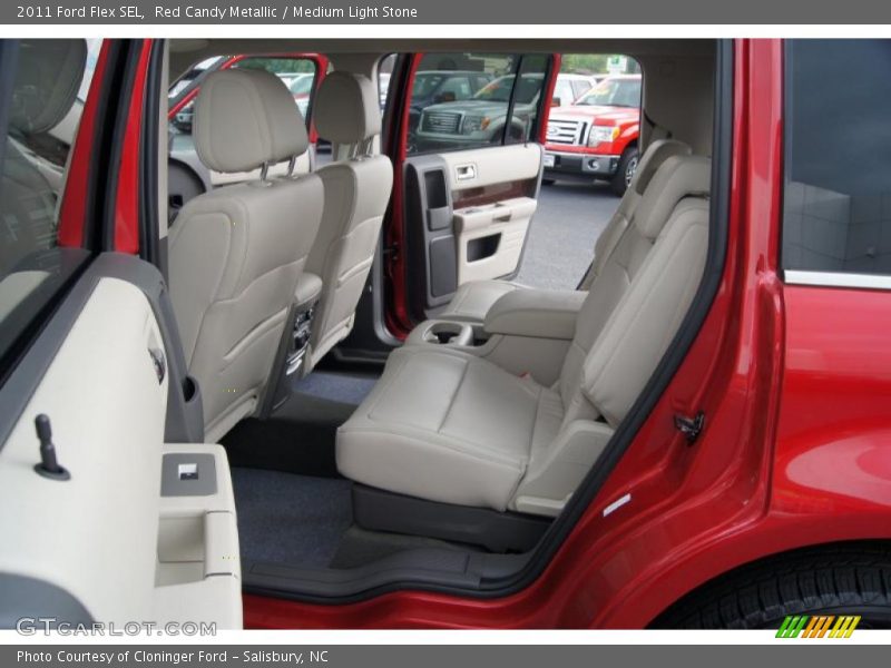 Red Candy Metallic / Medium Light Stone 2011 Ford Flex SEL