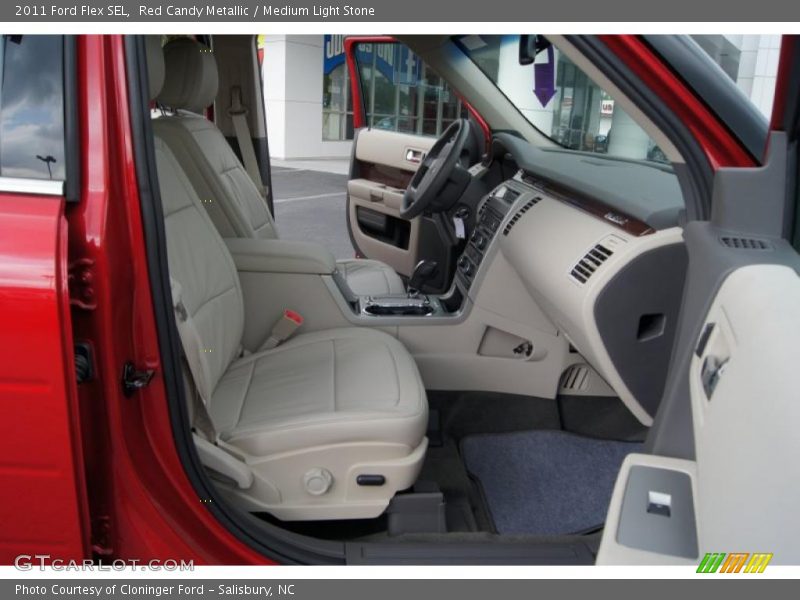 Red Candy Metallic / Medium Light Stone 2011 Ford Flex SEL
