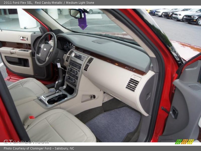 Red Candy Metallic / Medium Light Stone 2011 Ford Flex SEL