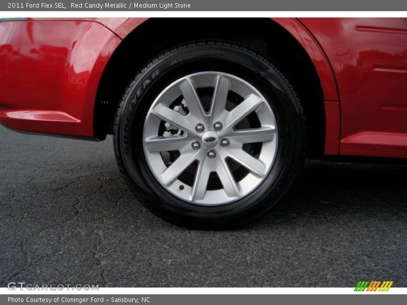 Red Candy Metallic / Medium Light Stone 2011 Ford Flex SEL