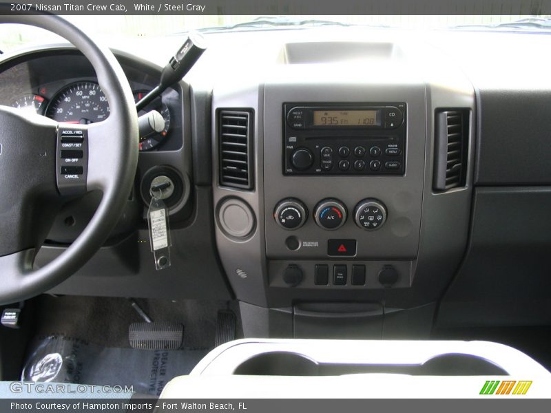 White / Steel Gray 2007 Nissan Titan Crew Cab