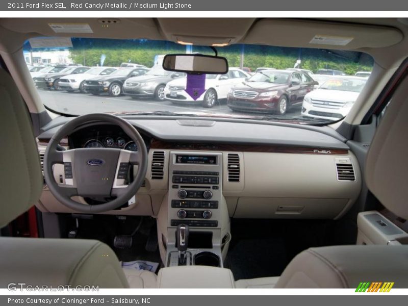 Red Candy Metallic / Medium Light Stone 2011 Ford Flex SEL