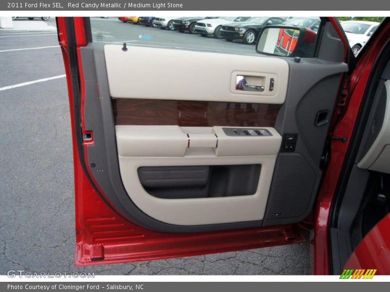 Red Candy Metallic / Medium Light Stone 2011 Ford Flex SEL