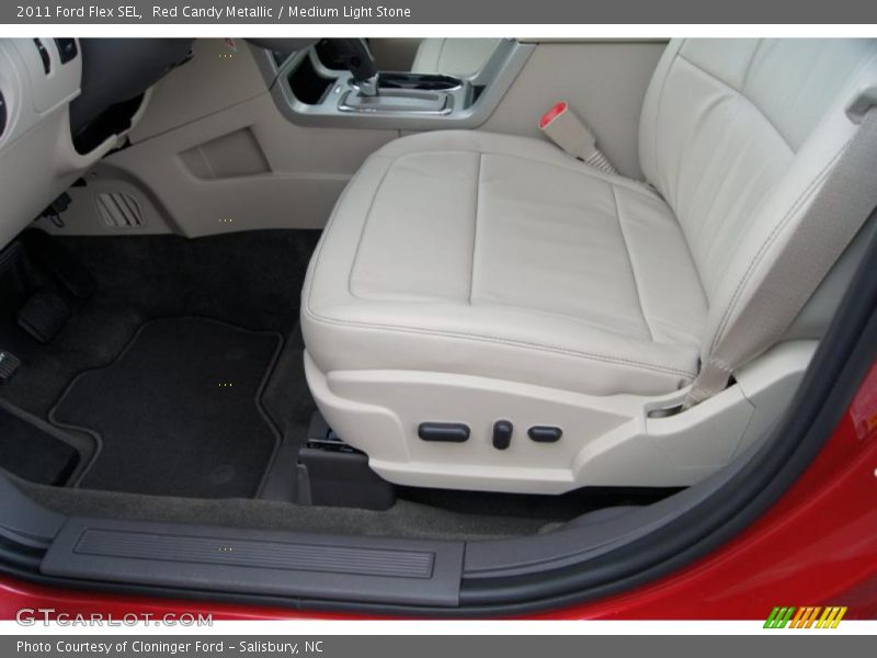 Red Candy Metallic / Medium Light Stone 2011 Ford Flex SEL