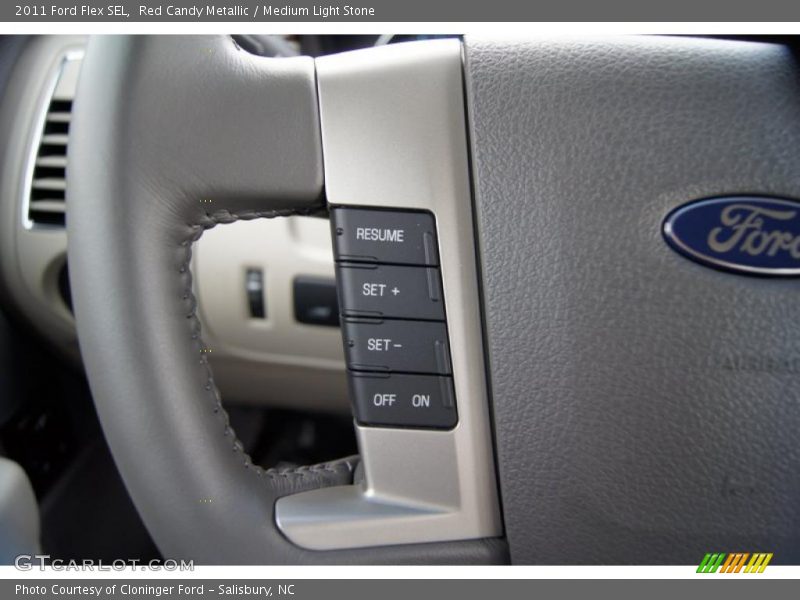 Red Candy Metallic / Medium Light Stone 2011 Ford Flex SEL