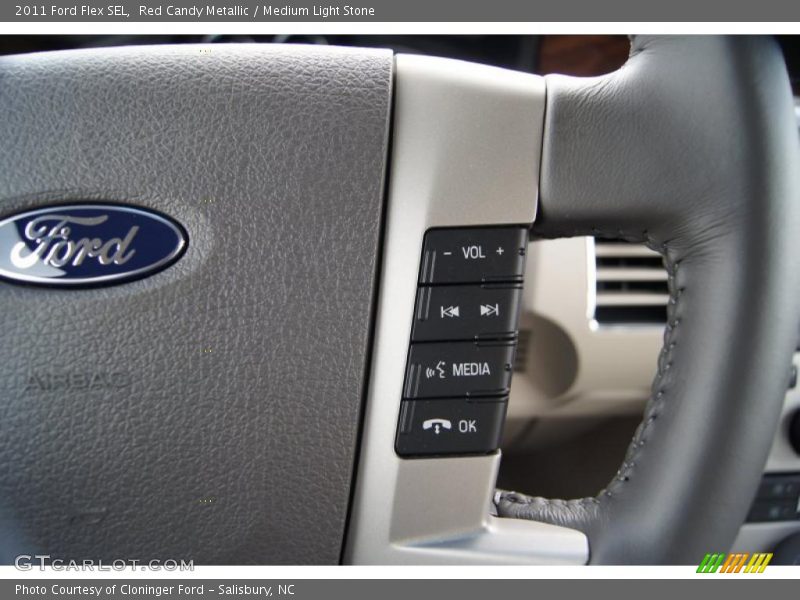 Red Candy Metallic / Medium Light Stone 2011 Ford Flex SEL