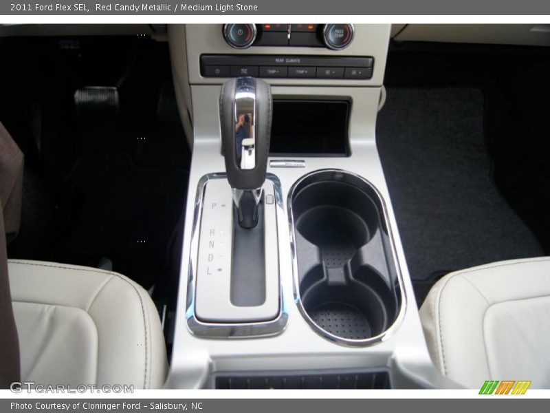 Red Candy Metallic / Medium Light Stone 2011 Ford Flex SEL