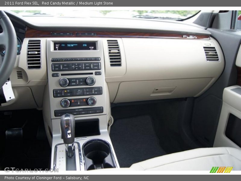 Red Candy Metallic / Medium Light Stone 2011 Ford Flex SEL