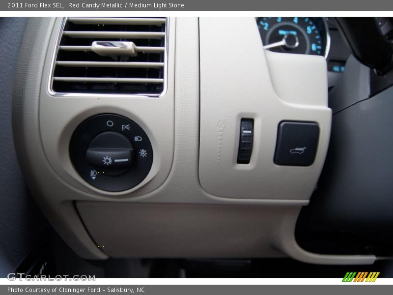 Red Candy Metallic / Medium Light Stone 2011 Ford Flex SEL