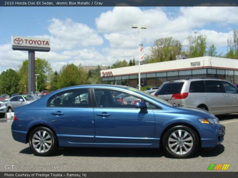 Atomic Blue Metallic / Gray 2010 Honda Civic EX Sedan