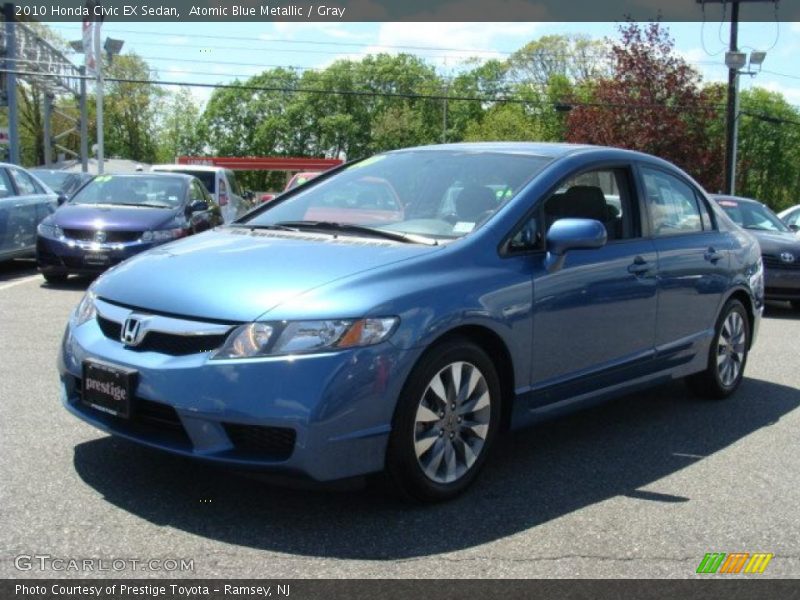 Atomic Blue Metallic / Gray 2010 Honda Civic EX Sedan