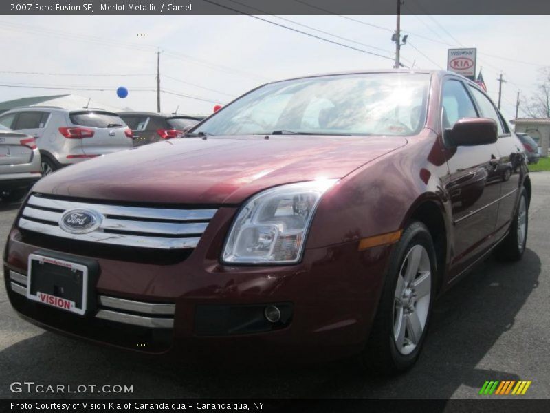 Merlot Metallic / Camel 2007 Ford Fusion SE