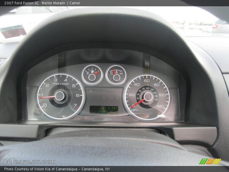 Merlot Metallic / Camel 2007 Ford Fusion SE