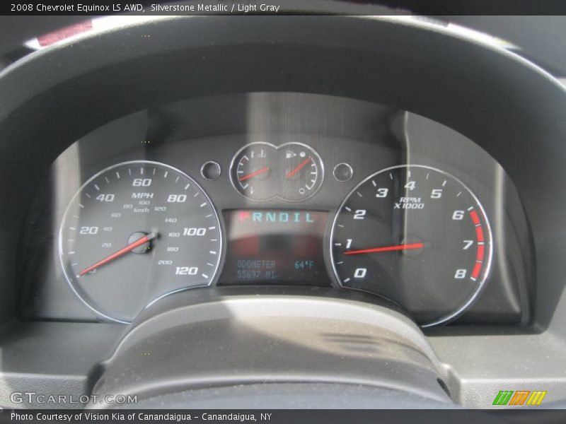 Silverstone Metallic / Light Gray 2008 Chevrolet Equinox LS AWD