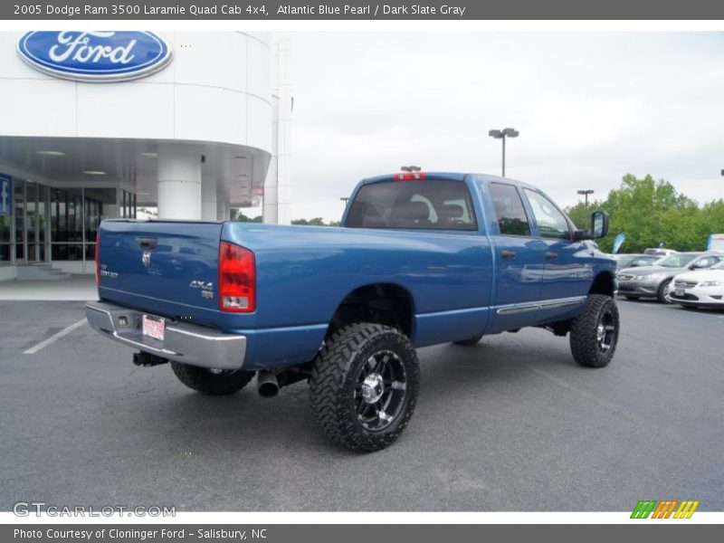 Atlantic Blue Pearl / Dark Slate Gray 2005 Dodge Ram 3500 Laramie Quad Cab 4x4