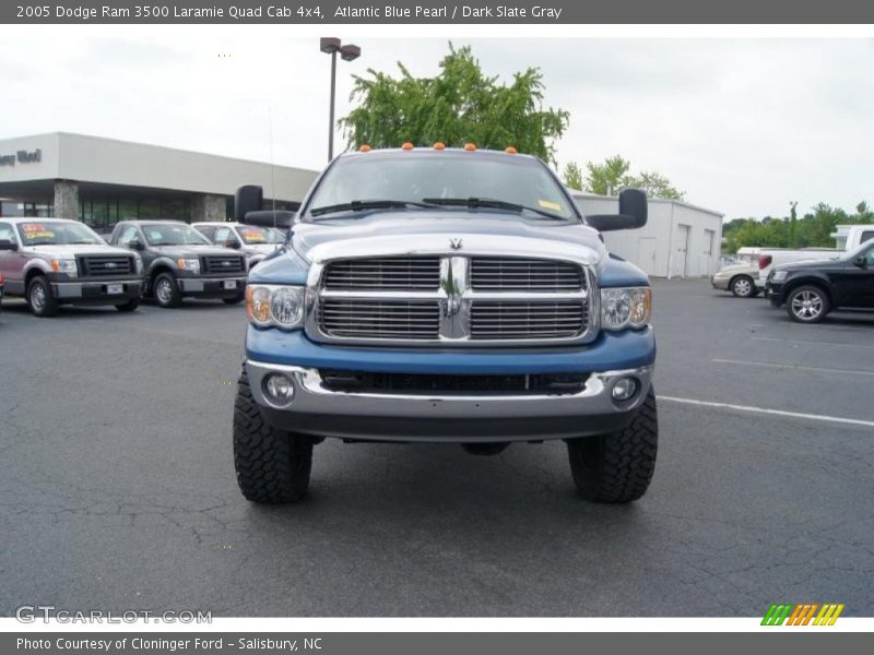 Atlantic Blue Pearl / Dark Slate Gray 2005 Dodge Ram 3500 Laramie Quad Cab 4x4
