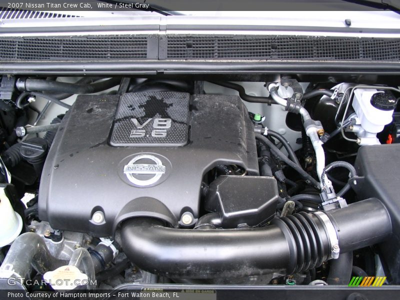 White / Steel Gray 2007 Nissan Titan Crew Cab